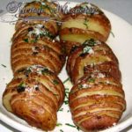 Pin to save these Parmesan Hasselback Potatoes! which are loaded with garlic, butter, herbs and parmesan cheese.