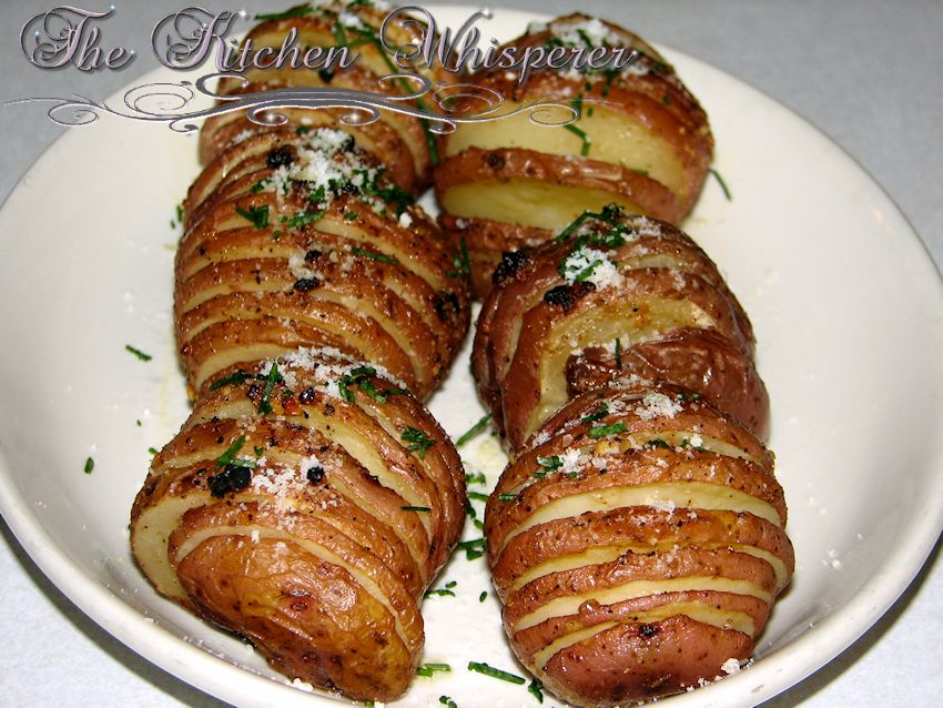 Pin to save these Parmesan Hasselback Potatoes! which are loaded with garlic, butter, herbs and parmesan cheese.