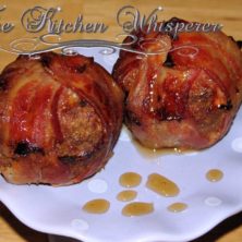 Pin this Maple Bacon Wrapped Mini Meatloaf recipe for later!
