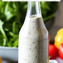 Restaurant-style creamy parmesan peppercorn dressing that is perfect for salads and dips! find out the secret ingredient that makes this a 5-star dressing! Creamy Parmesan Peppercorn Dressing, restaurant dressing, creamy cheese dressing, parmesan pepper dip, salad dressing, veggie dip