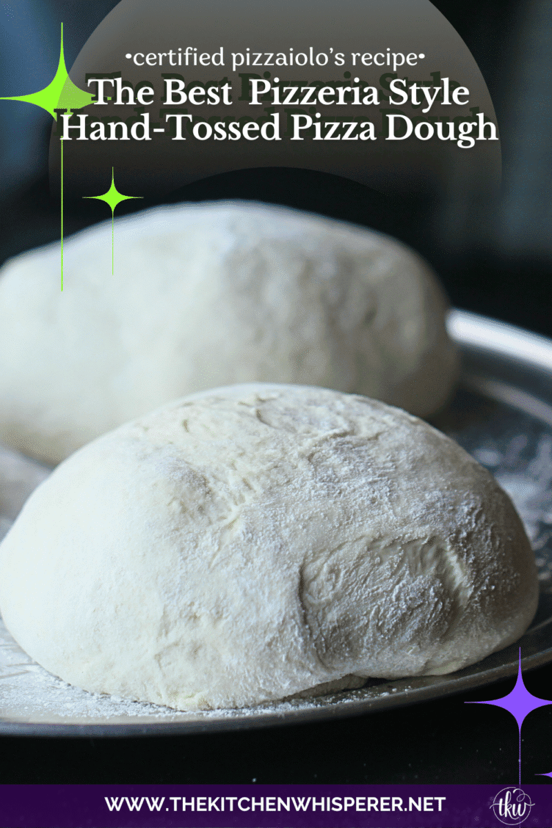 Pizzeria-style hand-tossed pizza dough that you can make right at home. No special pizza oven is needed, either!