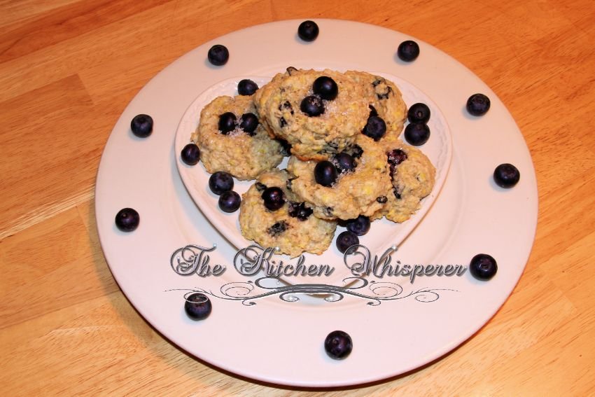 Protein Packed Lemony Coconut Blueberry Cookies