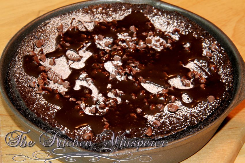 Fudgy Dark Chocolate Skillet Brownie2