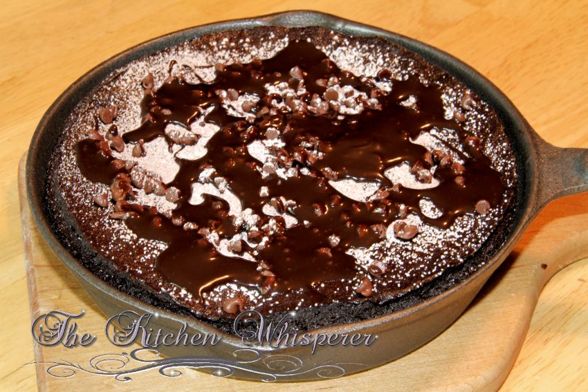 Fudgy Dark Chocolate Skillet Brownie3