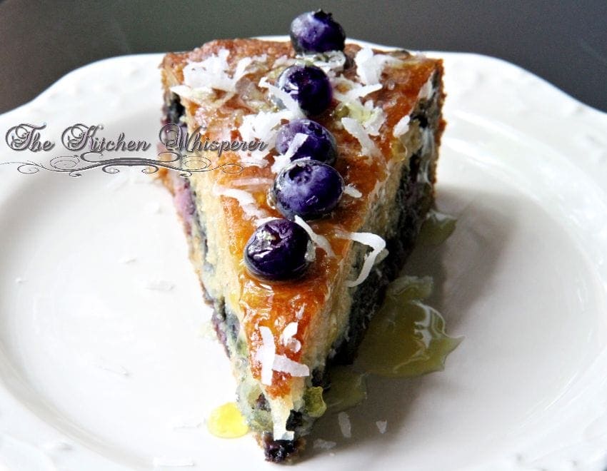 Blueberry Lemon Coconut Sunburst Coffeecake with Lemon Glaze2