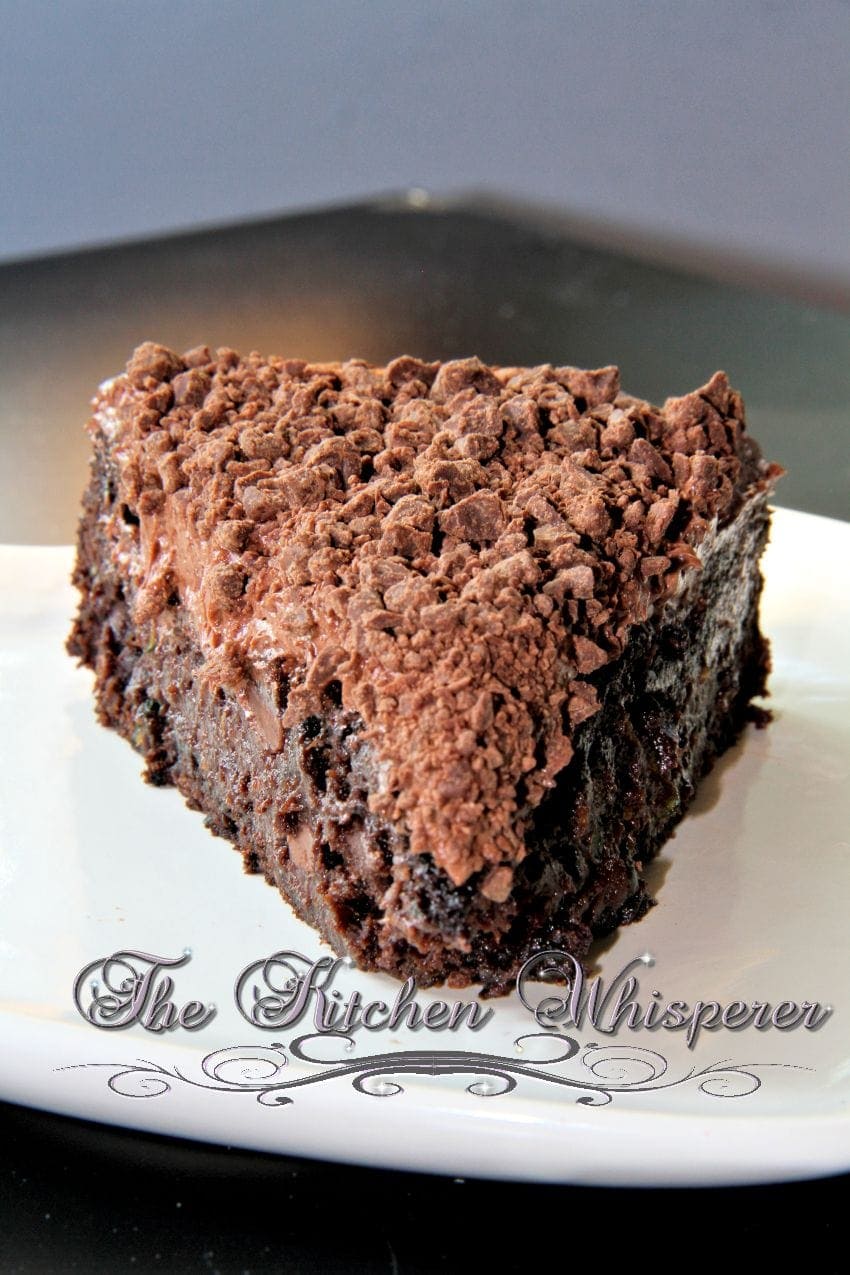 Chocolate Zucchini Brownie with Old Fashioned Chocolate Frosting