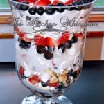 Strawberries, Blueberries and whipped cream make up this Patriotic Ambrosia Salad