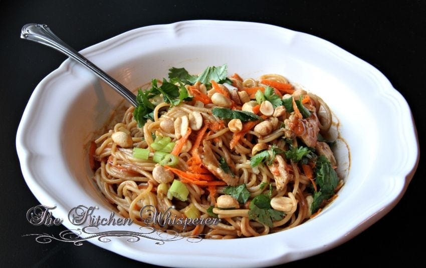 Thai Noodles with Chicken in a Spicy Peanut Sauce3