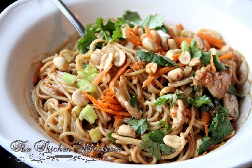 Thai Noodles with Chicken in a Spicy Peanut Sauce4