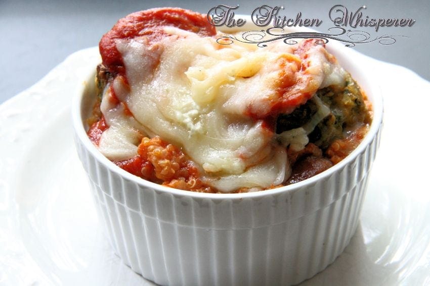 Protein Packed Parmesan Meatball Quinoa Bake5