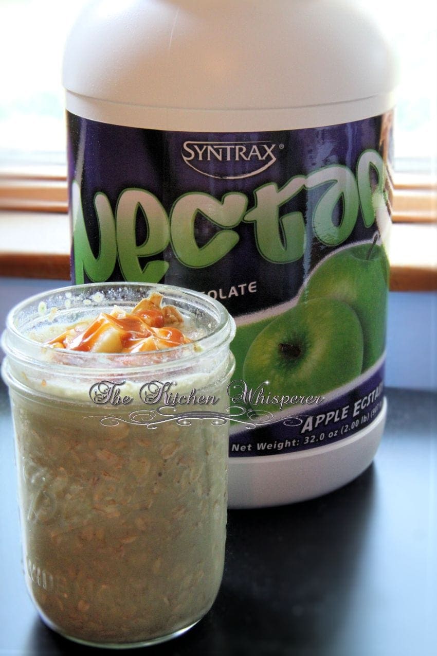 Protein Packed Caramel Apple Refrigerator Oatmeal1