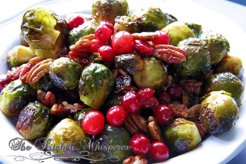 Roasted Brussels Sprouts Cranberries Pecans1