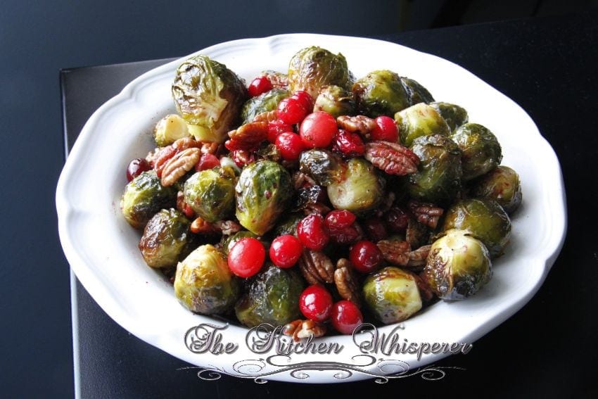 Roasted Brussels Sprouts Cranberries Pecans3