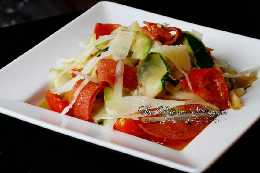 Italian Style Zucchini Ribbon Noodle Pasta3