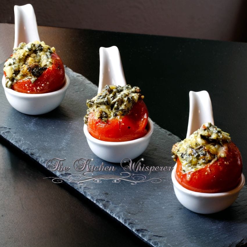 Spinach Stuffed Roasted Tomatoes