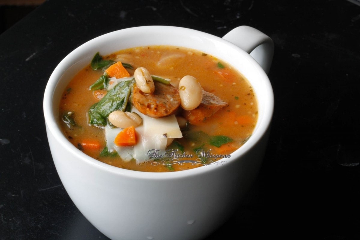 Tuscan White Bean & Sausage Spinach Soup1