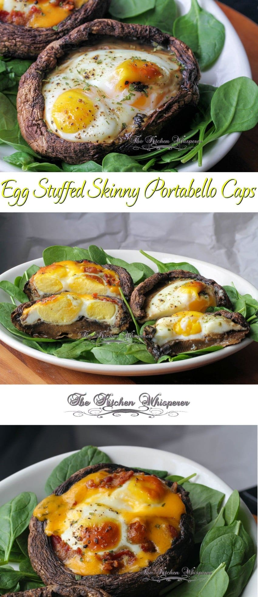 Egg Stuffed Skinny Portabello Caps-collage