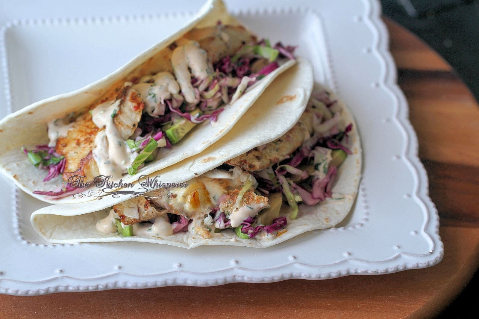 Grilled Fish Soft Tacos with Baja Cream Sauce
