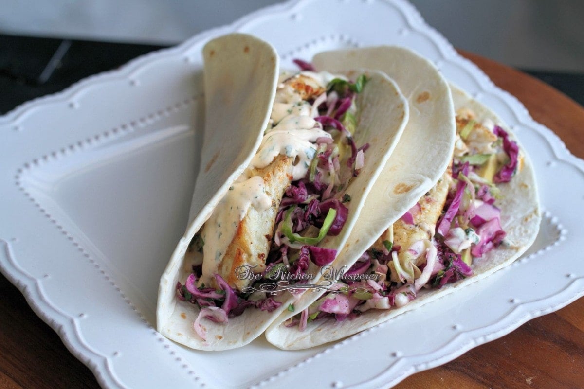 Grilled Fish Tacos with Baja Cream Sauce12
