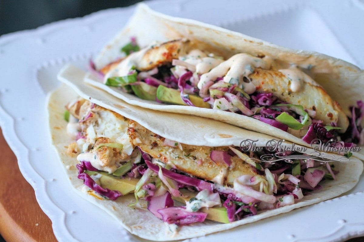 Grilled Fish Tacos with Baja Cream Sauce3