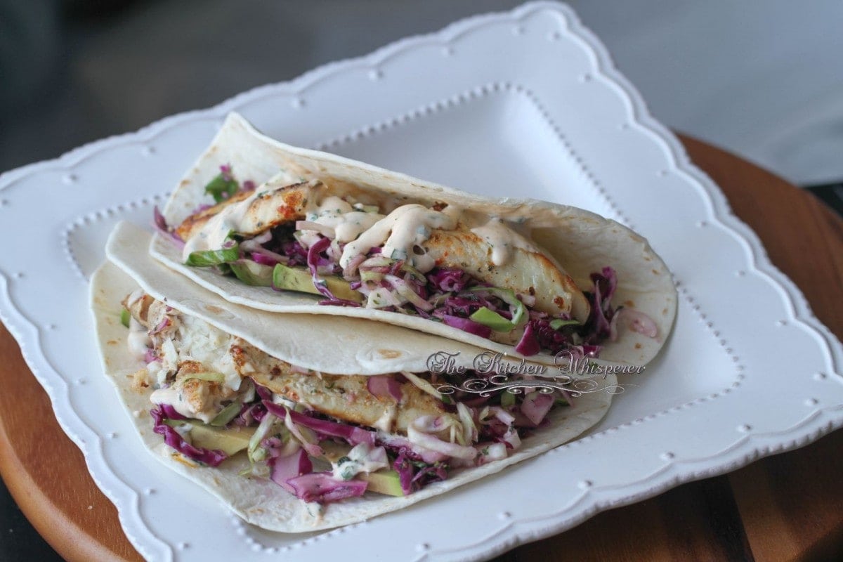 Grilled Fish Tacos with Baja Cream Sauce5