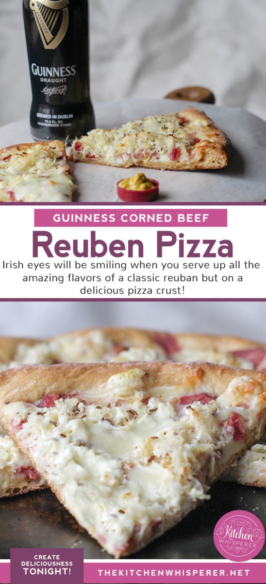 Guinness Corned Beef Reuben Pizza