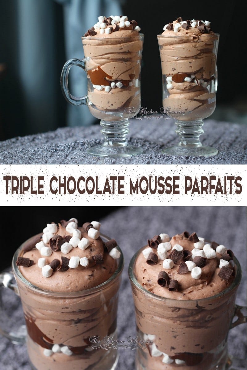 Triple Chocolate Mousse Parfait Collage