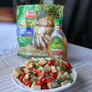 Italian Chicken Panzanella Salad