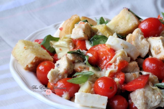 #ad Italian Chicken Panzanella Salad