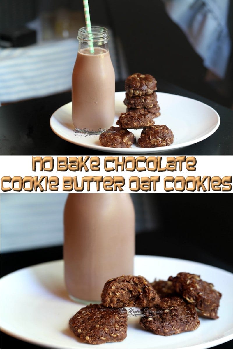 No Bake Chocolate Cookie Butter Cookies collage