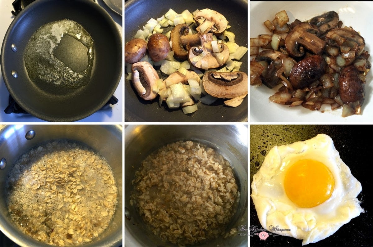 Savory Beef and Eggs Oatmeal collage1