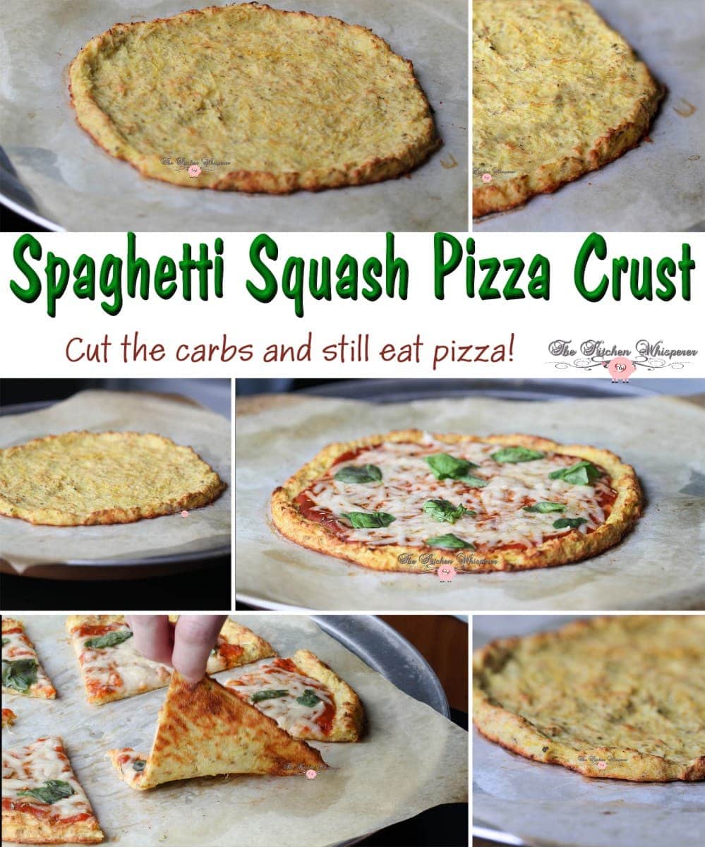 Spaghetti Squash Pizza Crust collage