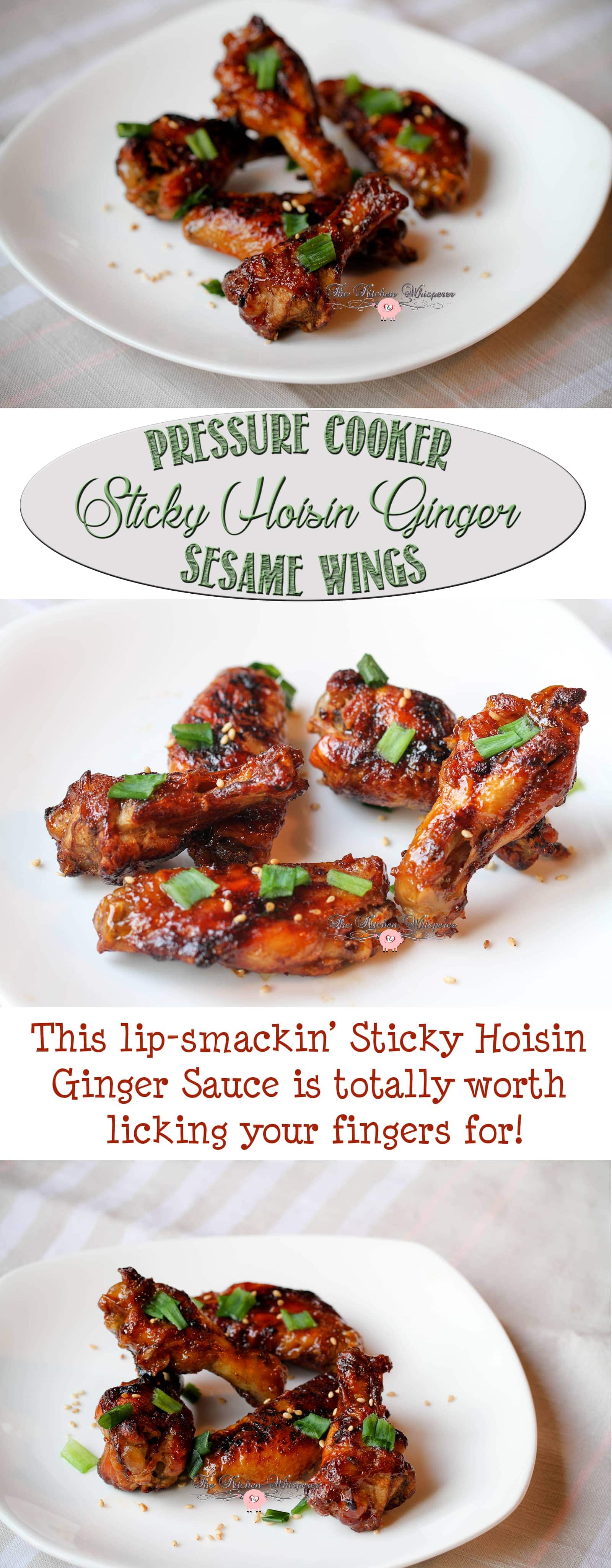 Sticky Ginger Sesame Wings Collage