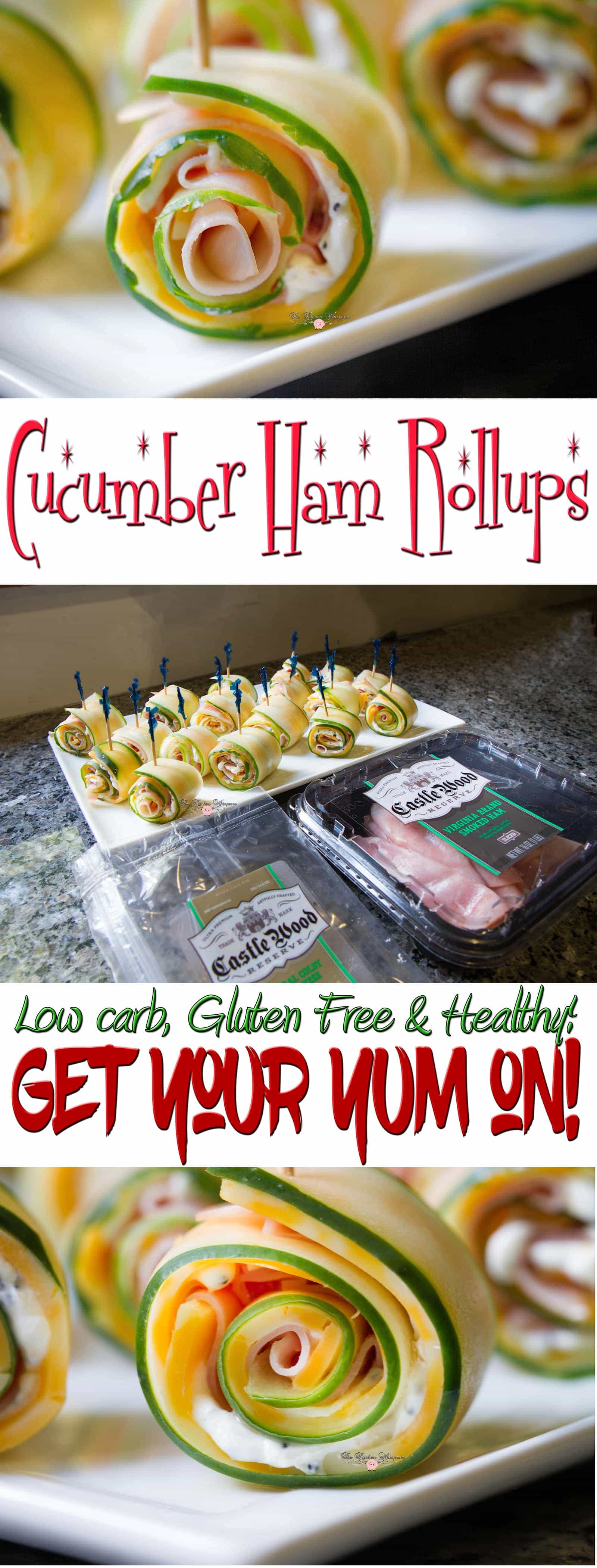 Cucumber Ham Rollsups Collage