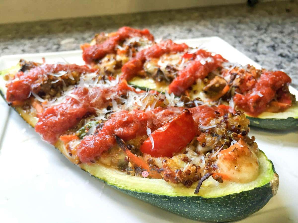 Italian Veggie Stuffed Zucchini Boats2