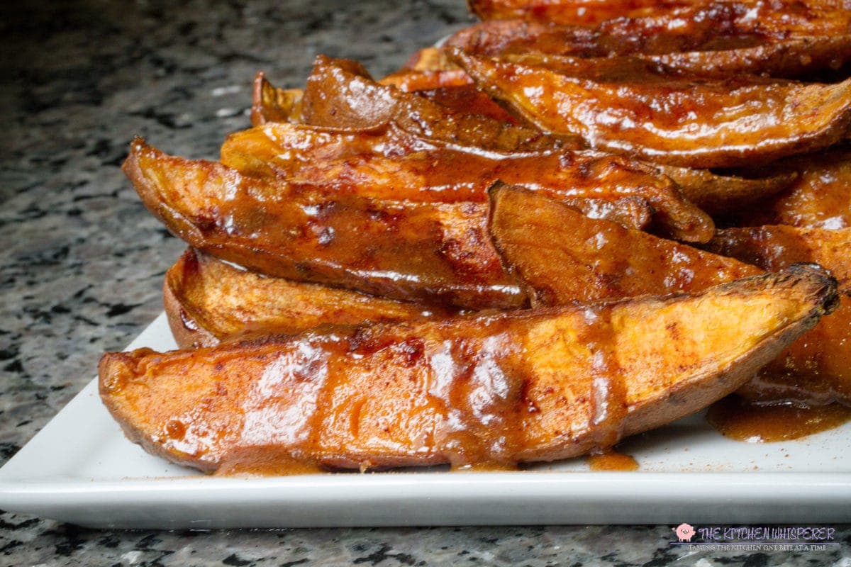 Candied Sweet Potato Wedges