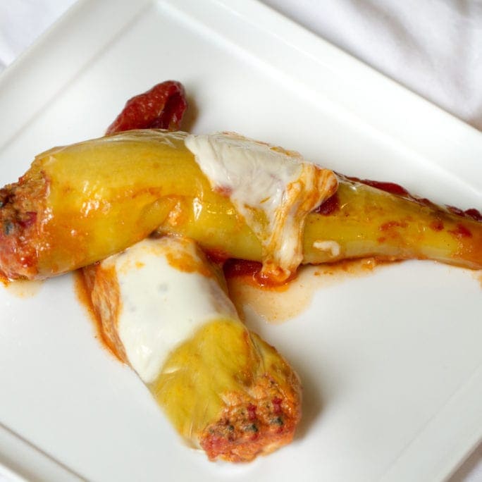 Three Meat Stuffed Italian Banana Peppers