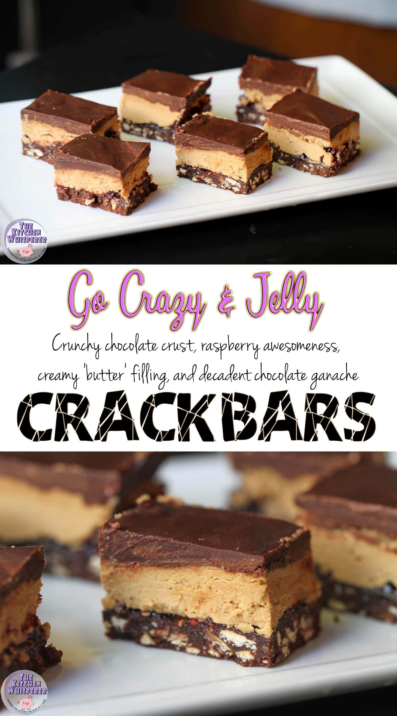 Go Crazy & Jelly Bars - Cookie Butter Peanut Butter & Jelly Crack bars