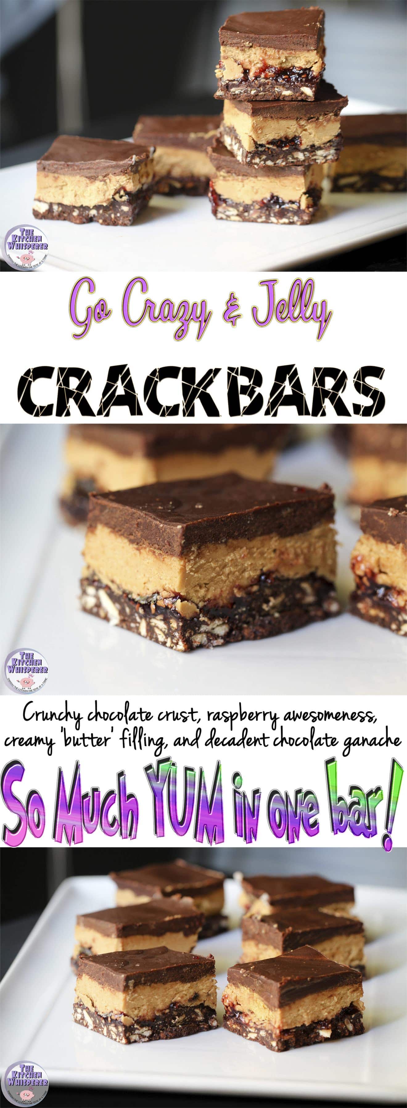 Go Crazy & Jelly Bars (Cookie Butter Peanut Butter & Jelly Crack Bars
