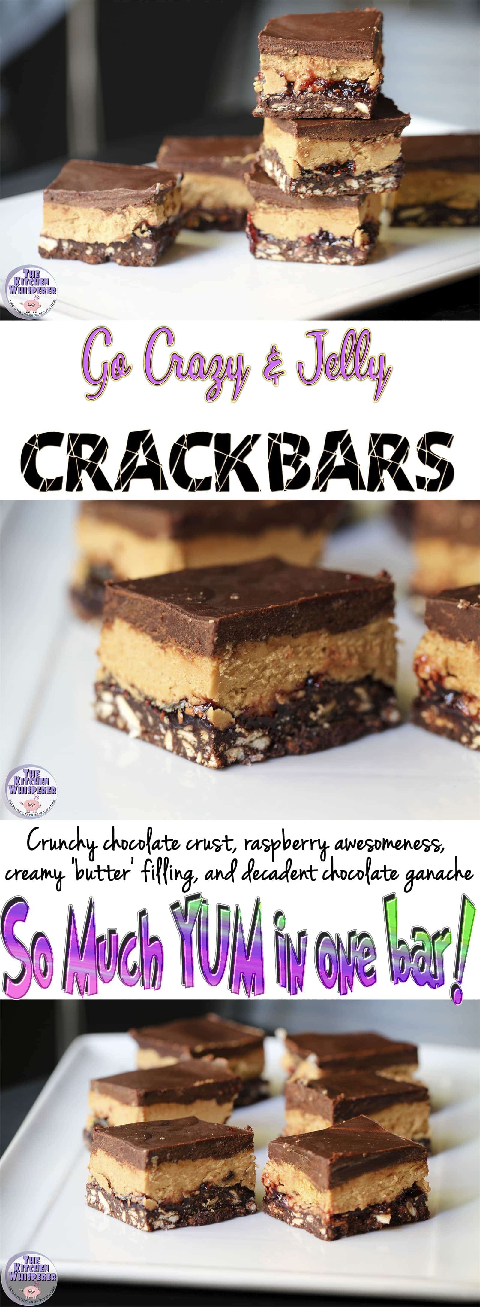 Go Crazy & Jelly Bars - Cookie Butter Peanut Butter & Jelly Crack bars