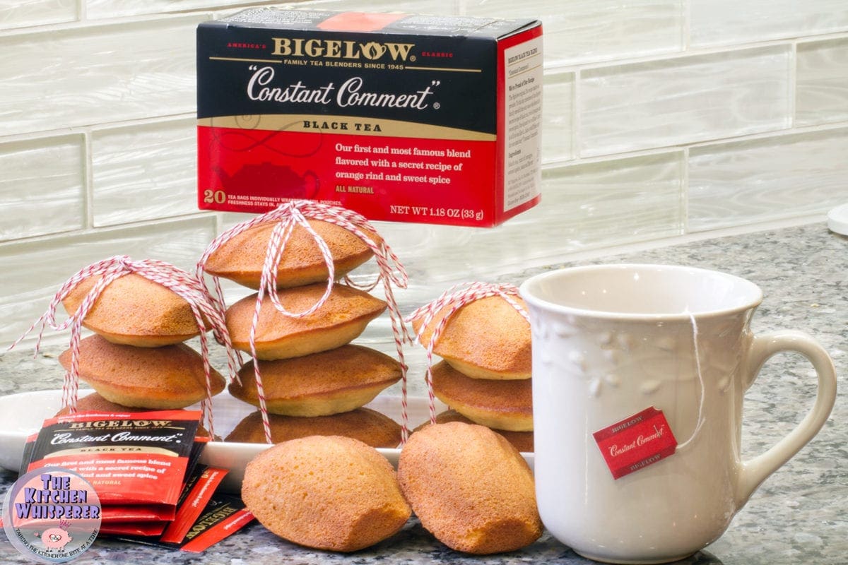 Super light, fluffy and delicious Honey & Lemon Madeleines that go perfectly with Bigelow Tea!