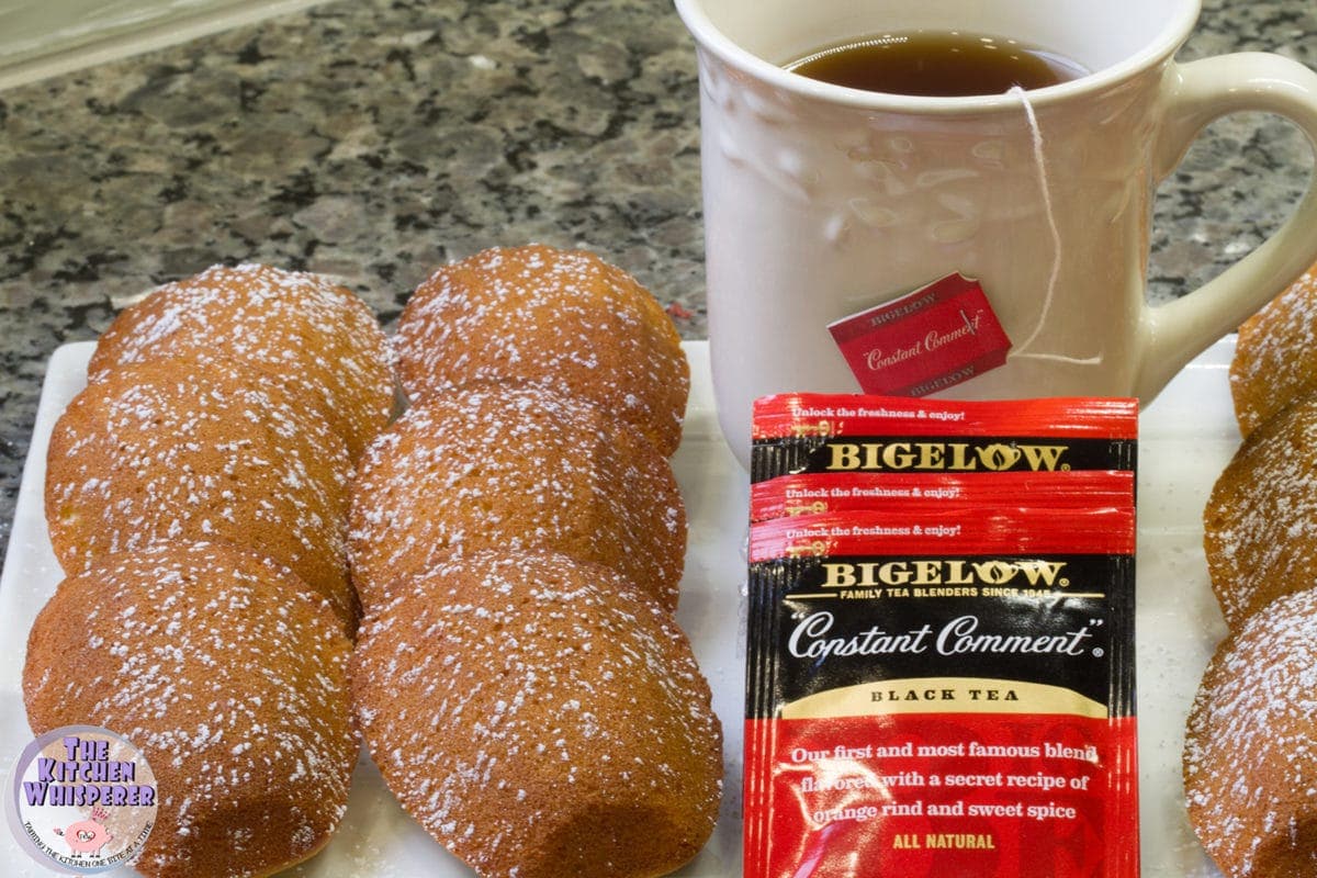 Super light, fluffy and delicious Honey & Lemon Madeleines that go perfectly with Bigelow Tea!