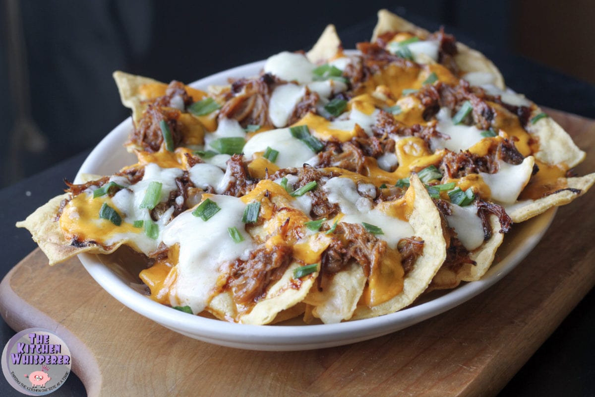 BBQ Pulled Pork Nachos with Lip-Smackin' BBQ Sauce -