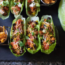 Pin to save these DELICIOUS Sweet Potato Chipotle Roasted Vegetable Tacos with optional chicken!