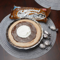 Pin to save this Creamy, Dreamy and Decadent Frozen Chocolate Caramel Pie recipe!