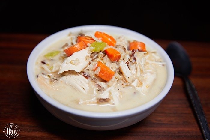Pin to save this Family Favorite Instant Pot Creamy Chicken and Rice Soup recipe