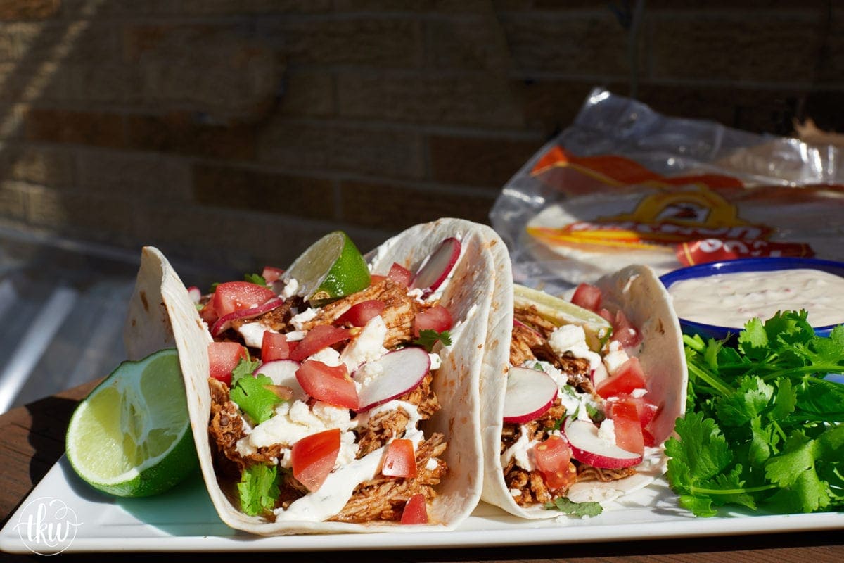 Pin to save these Chicken Barbacoa Soft Tacos as you will absolutely LOVE them!