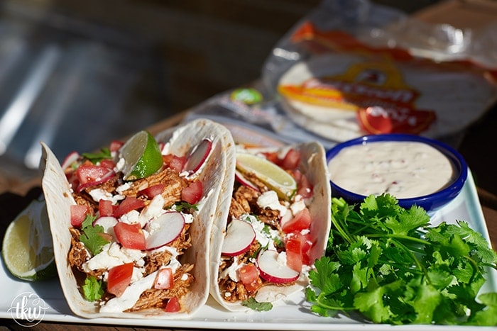 Pin to save these Chicken Barbacoa Soft Tacos as you will absolutely LOVE them!
