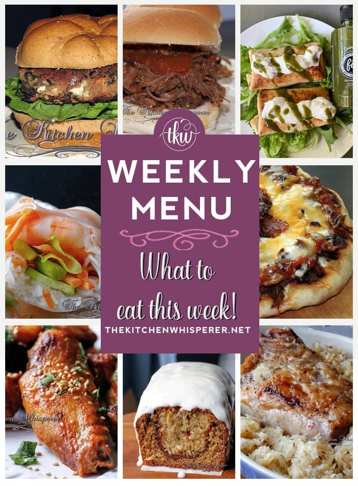 These Weekly Menu recipes allow you to get out of that same ol’ recipe rut and try some delicious and easy dishes! This week I highly recommend making the Pork and Sauerkraut, the BBQ Beef Boneless Short Rib Sliders, and the Double Bean Veggie Burgers!