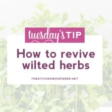 Tuesday's Tip: Bring those wilted, forgotten herbs back to life with this "shocking" method!